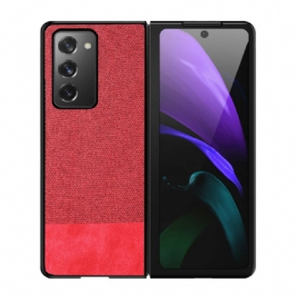 Coque Samsung Galaxy Z Fold2 Simili Cuir et Tissu