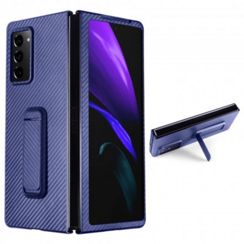 Coque Samsung Galaxy Z Fold2 Texturée avec Support Mains Libres