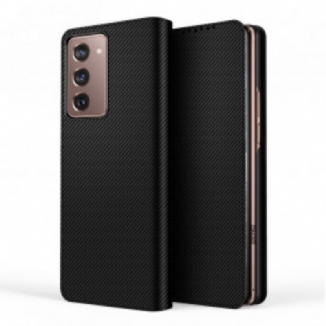 Flip Cover Samsung Galaxy Z Fold2 Cuir Véritable Noir