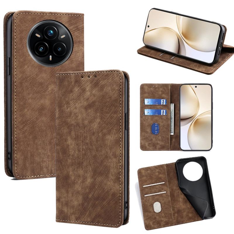 Flip Cover Realme 14 Pro 5G Protection RFID Effet daim