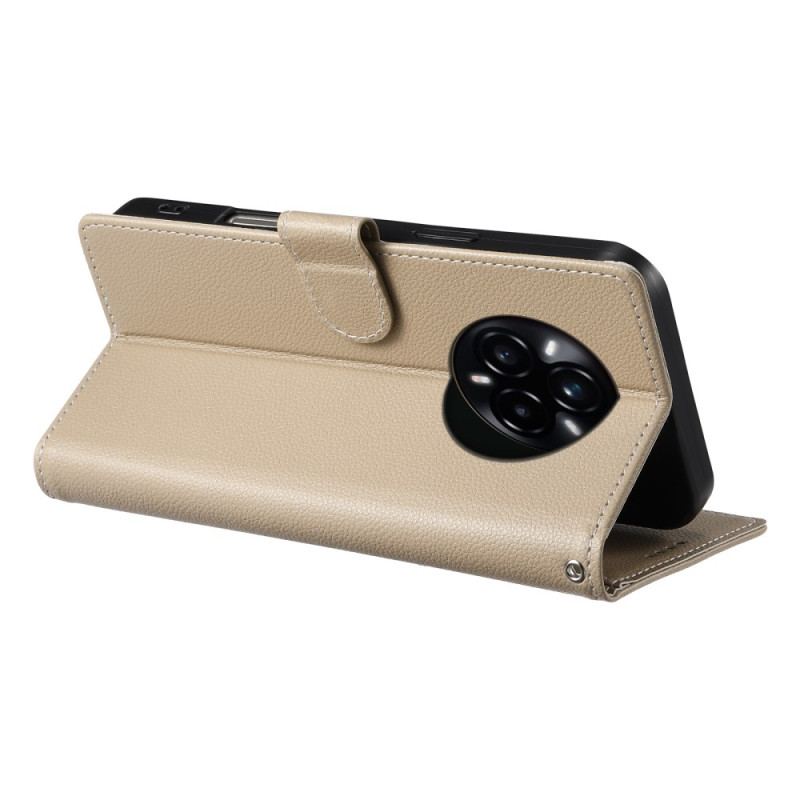 Housse Realme 14 Pro 5G Effet Cuir Uni avec Lanière