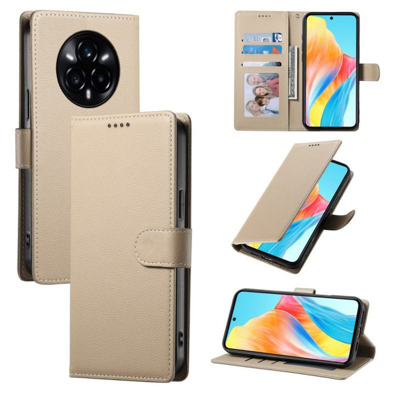 Housse Realme 14 Pro 5G Effet Cuir Uni avec Lanière