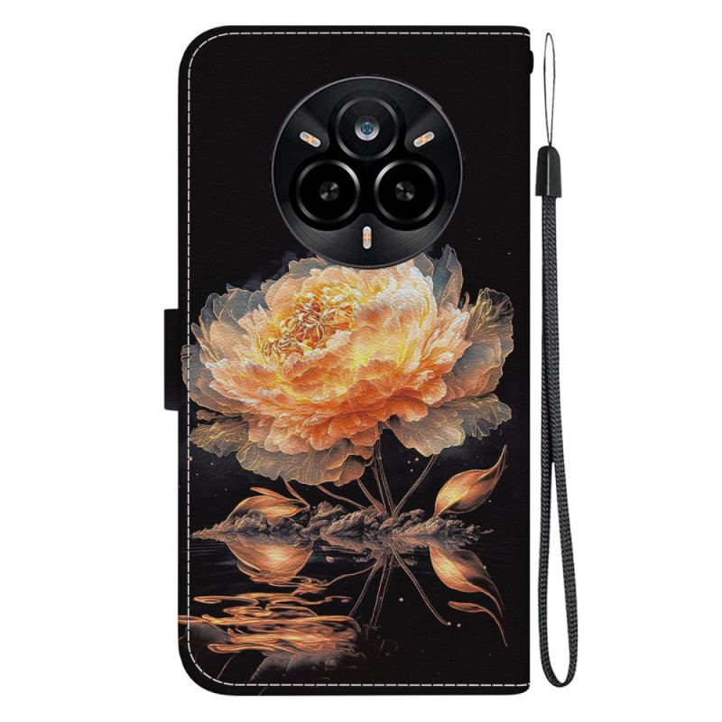 Housse Realme 14 Pro 5G Pivoine Dorée