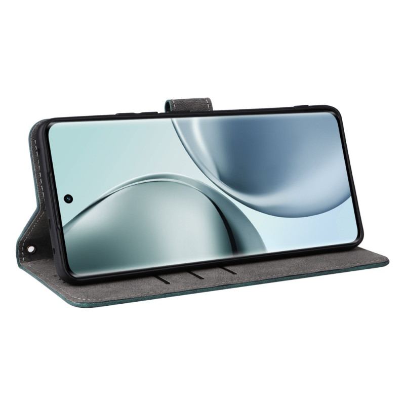 Housse Realme 14 Pro 5G Protection RFID Effet Daim avec Lanière