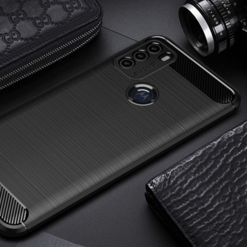 Coque Moto G50 Fibre Carbone Brossée