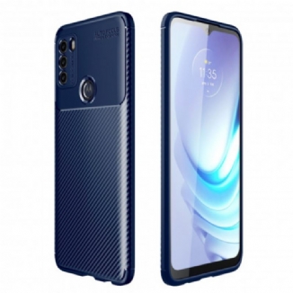 Coque Moto G50 Flexible Texture Fibre Carbone