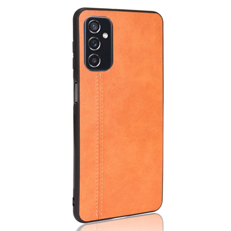 Coque Samsung Galaxy M52 5G Simili Cuir à Liseré