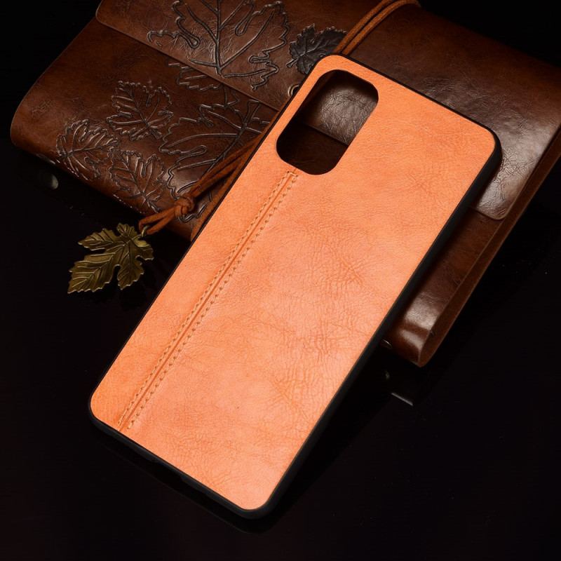 Coque Samsung Galaxy M52 5G Simili Cuir à Liseré