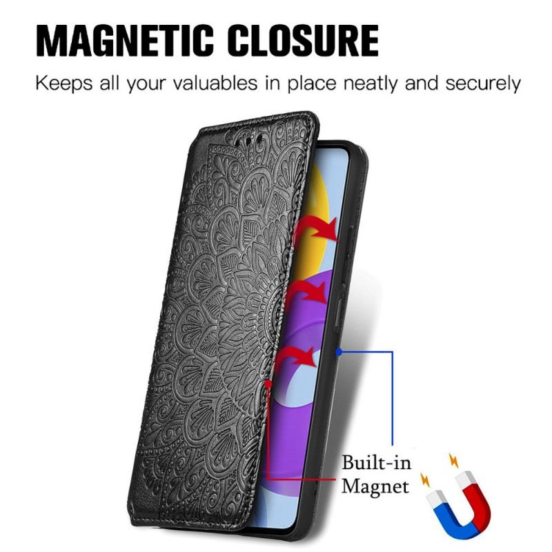 Flip Cover Samsung Galaxy M52 5G Simili Cuir Antiquaire