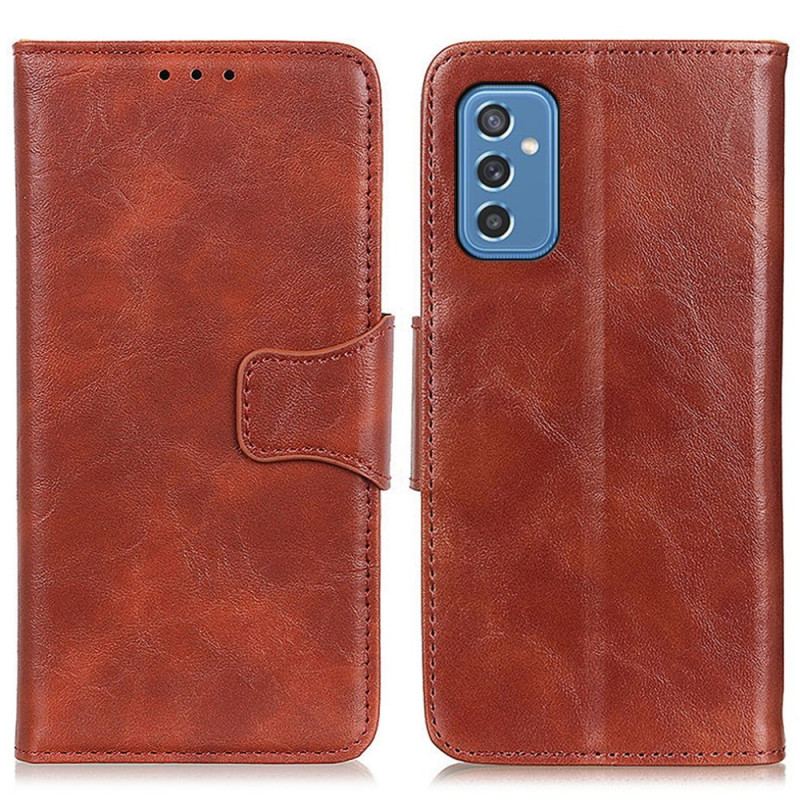 Housse Samsung Galaxy M52 5G Cuir Fendu Fermoir Réversible
