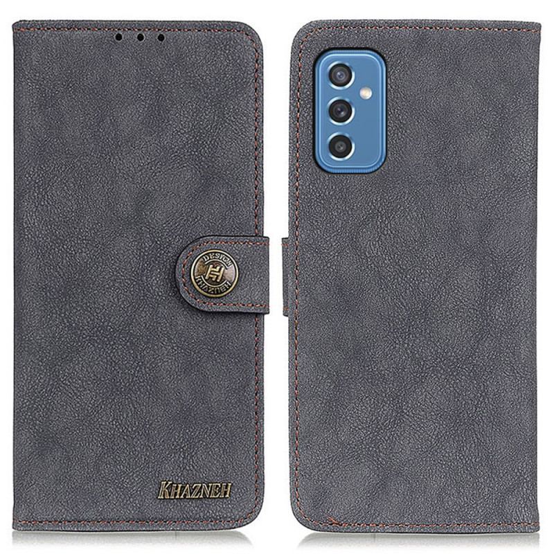 Housse Samsung Galaxy M52 5G Cuir Fendu Rétro KHAZNEH