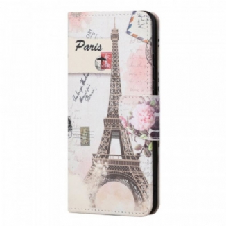 Housse Samsung Galaxy M52 5G Tour Eiffel Retro