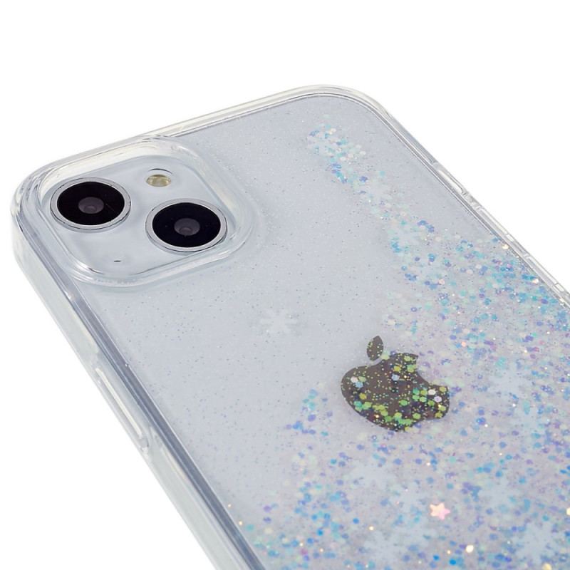 Coque iPhone 14 Paillettes Flocons