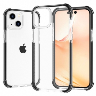 Coque iPhone 14 Transparente Rebords Colorés