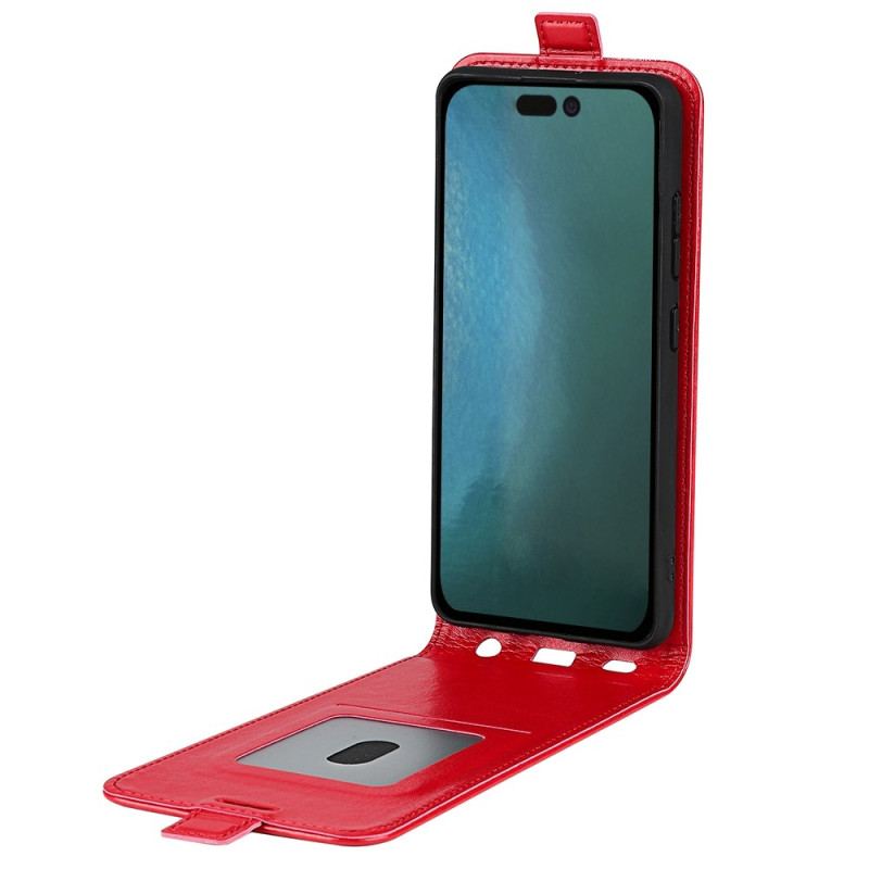 Housse iPhone 14 Effet Cuir Rabat Vertical