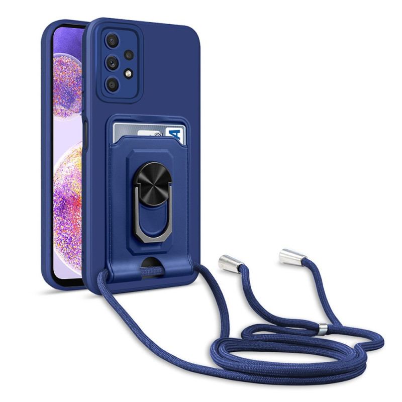 Coque Samsung Galaxy A23 5G à Cordon Porte-Carte et Support