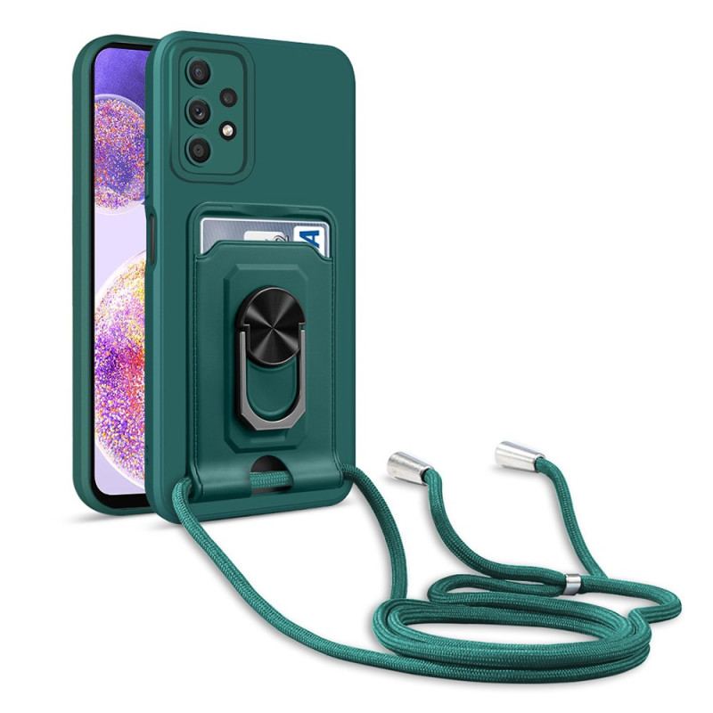 Coque Samsung Galaxy A23 5G à Cordon Porte-Carte et Support