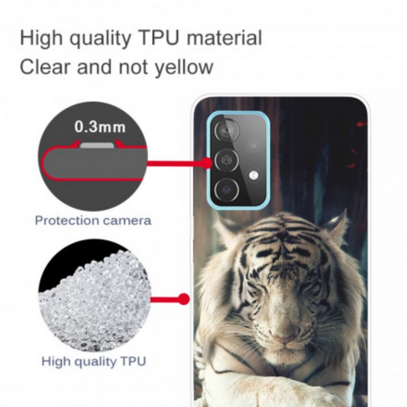Coque Samsung Galaxy A32 5G Flexible Tigre