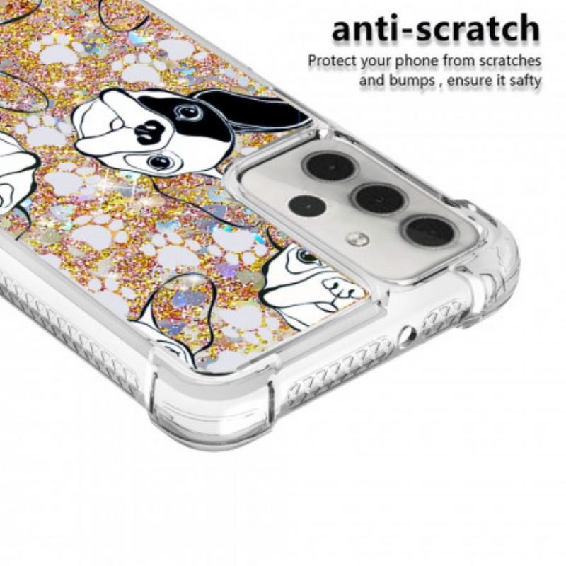 Coque Samsung Galaxy A32 5G Mr Chien Paillettes