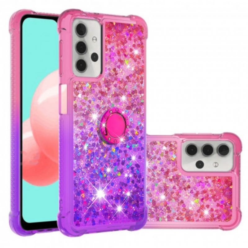 Coque Samsung Galaxy A32 5G Paillettes Anneau-Support