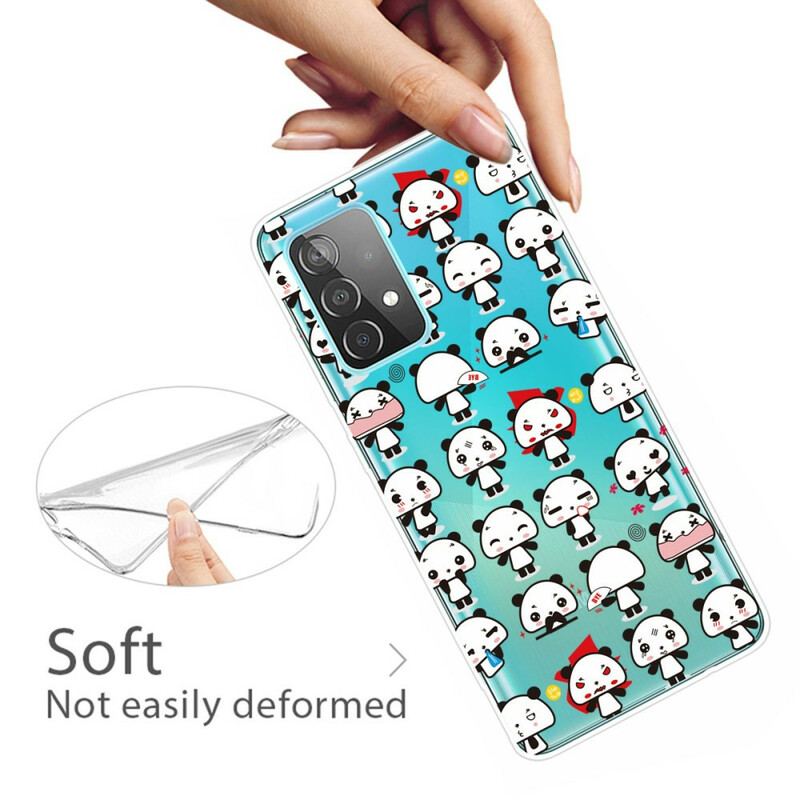 Coque Samsung Galaxy A32 5G Transparente Funny Pandas