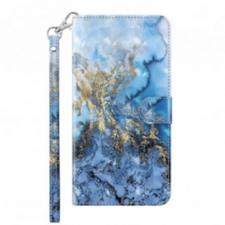 Housse Samsung Galaxy A32 5G Light Spot Marbre Design avec Lanière