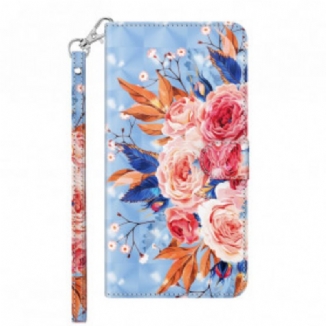 Housse Samsung Galaxy A32 5G Light Spot Romantique avec Lanière