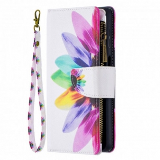 Housse Housse Samsung Galaxy A32 5G Poche Zippée Fleur
