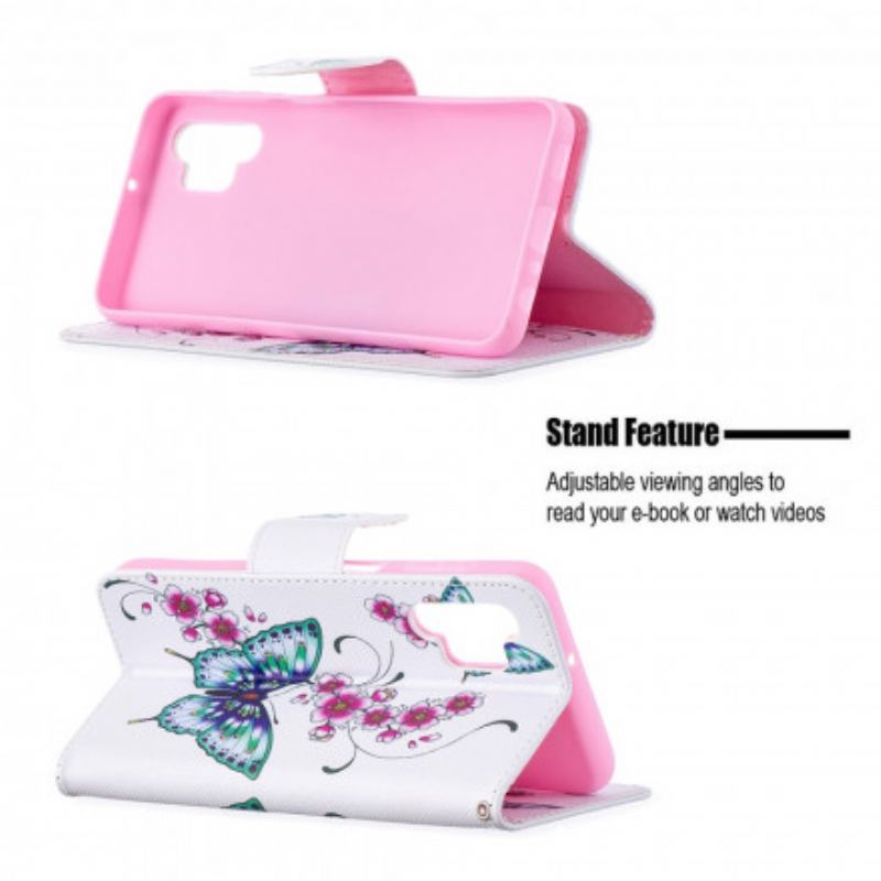 Housse Samsung Galaxy A432 5G Papillons Aquarelle