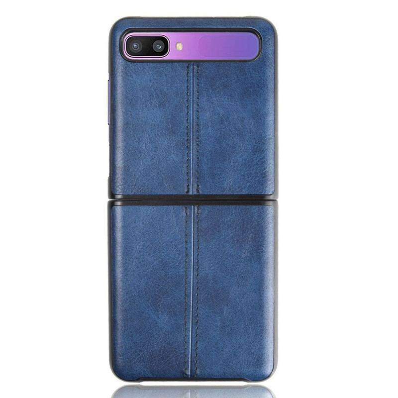 Coque Samsung Galaxy Z Flip Effet Cuir Couture