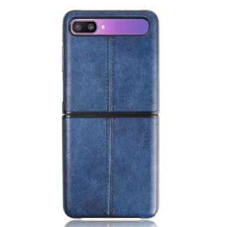 Coque Samsung Galaxy Z Flip Effet Cuir Couture