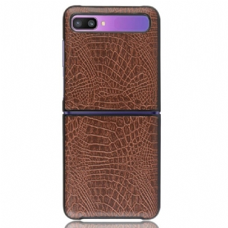 Coque Samsung Galaxy Z Flip Effet Peau de Crocodile