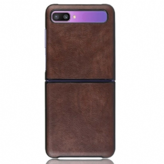 Coque Samsung Galaxy Z Flip Simili Cuir Litchi
