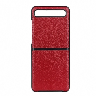 Coque Samsung Galaxy Z Flip Simili Cuir Litchi