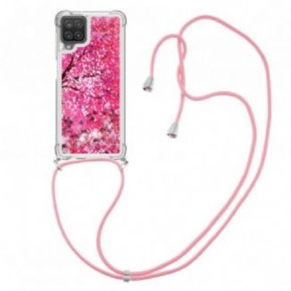 Coque Samsung Galaxy A12 / M12 à Cordon Paillettes Arbre