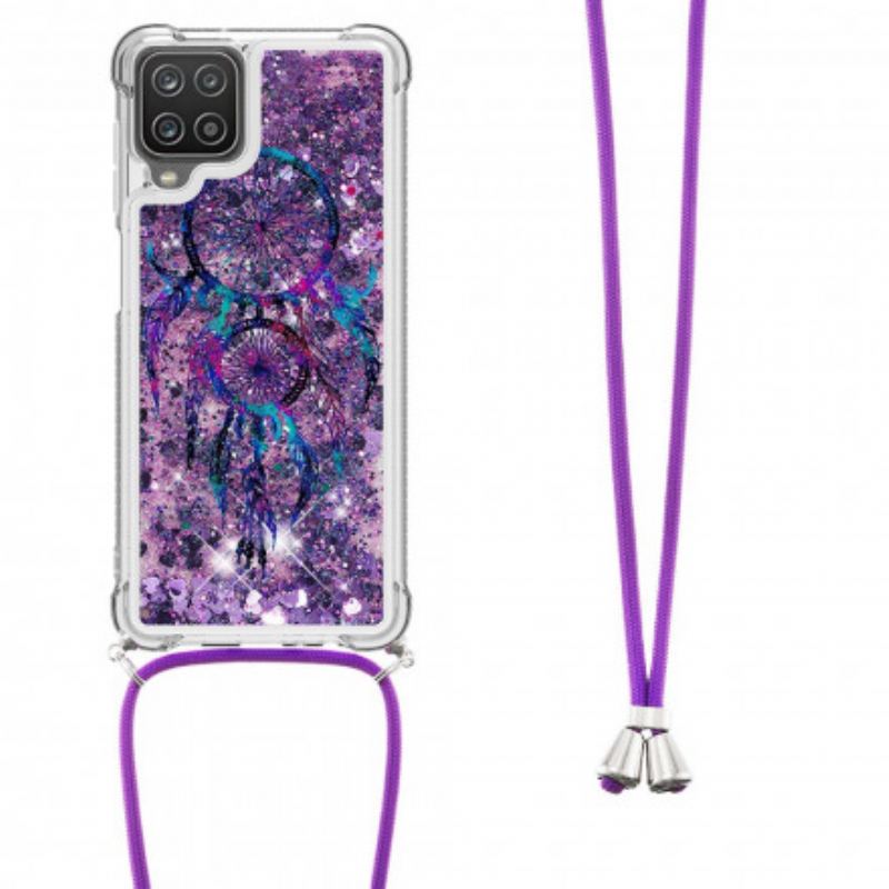 Coque Samsung Galaxy A12 / M12 à Cordon Paillettes Attrape Rêves