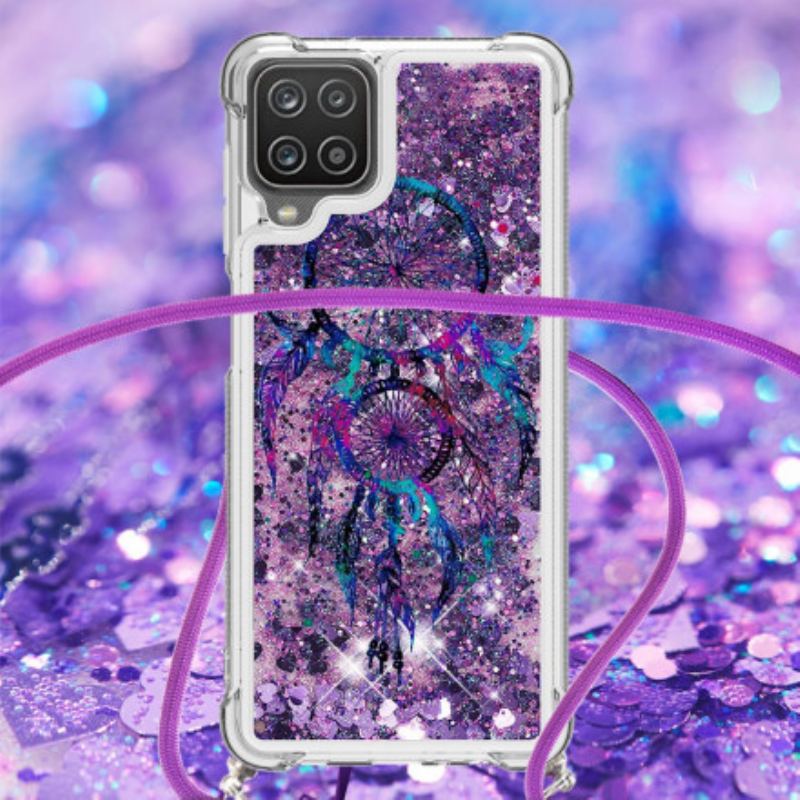 Coque Samsung Galaxy A12 / M12 à Cordon Paillettes Attrape Rêves