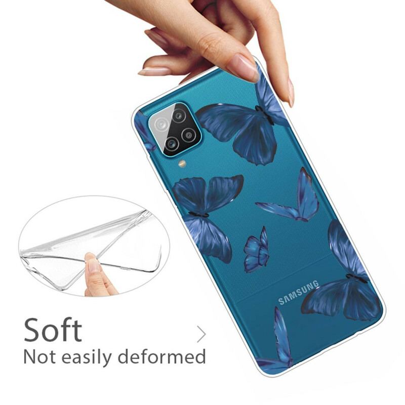 Coque Samsung Galaxy A12 / M12 Papillons Sauvages