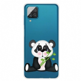 Coque Samsung Galaxy A12 / M12 Transparente Panda Triste