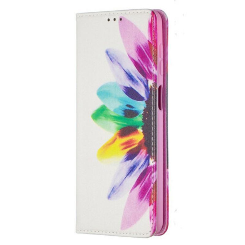 Flip Cover Samsung Galaxy A12 / M12 Fleur Aquarelle