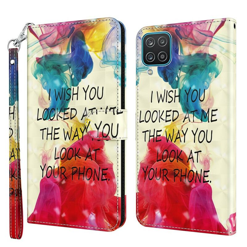 Housse Samsung Galaxy A12 / M12 Light Spot I Wish avec Lanière