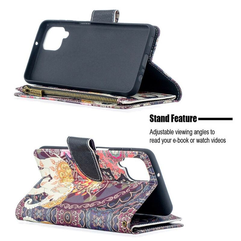 Housse Samsung Galaxy A12 / M12 Poche Zippée Éléphant