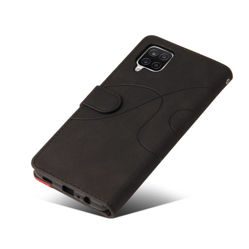 Housse Samsung Galaxy A12 / M12 Simili Cuir Bicolore Signature