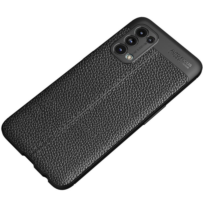Coque Oppo Find X3 Lite Effet Cuir Litchi Double Line