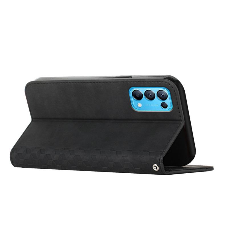 Flip Cover Oppo Find X3 Lite Effet Cuir Géo