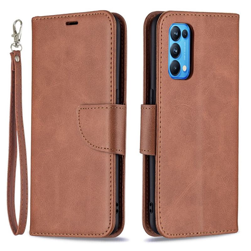 Housse Oppo Find X3 Lite Lisse Rabat Oblique