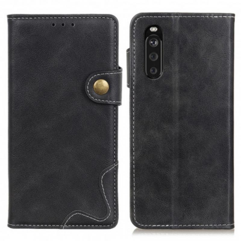 Housse Sony Xperia 10 III Artistique Bouton et Coutures