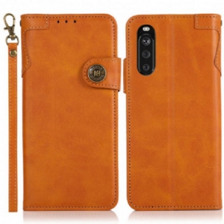 Housse Sony Xperia 10 III Bouton Magnétique KHAZNEH