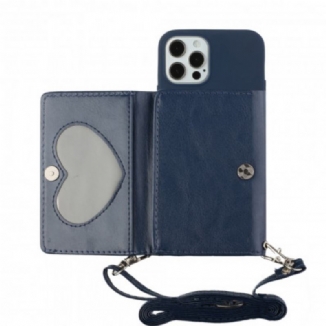 Coque iPhone 12 / 12 Pro à Bandoulière Porte-cartes
