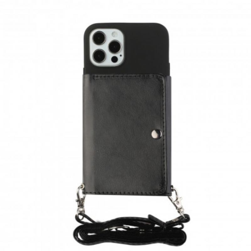 Coque iPhone 12 / 12 Pro à Bandoulière Porte-cartes